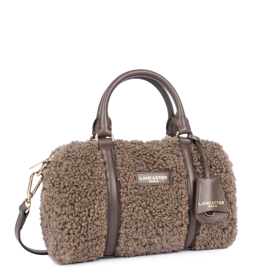 Sac polochon à moumoute marron Lancaster 518-086