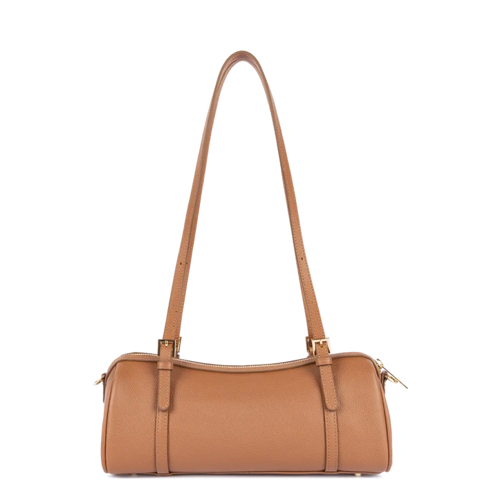 Sac rectangle long en cuir camel Milano Ana Lancaster 547-113
