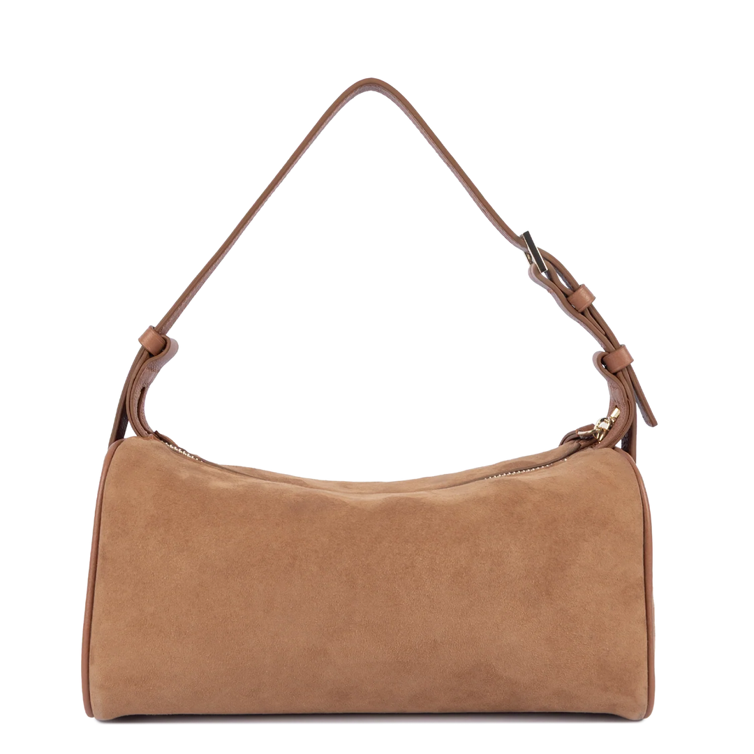 Sac rectangle Suede en velours camel Lancaster 530-55