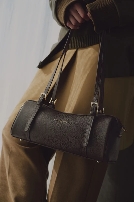 Sac rectangle long en cuir marron Milano Ana Lancaster 547-113