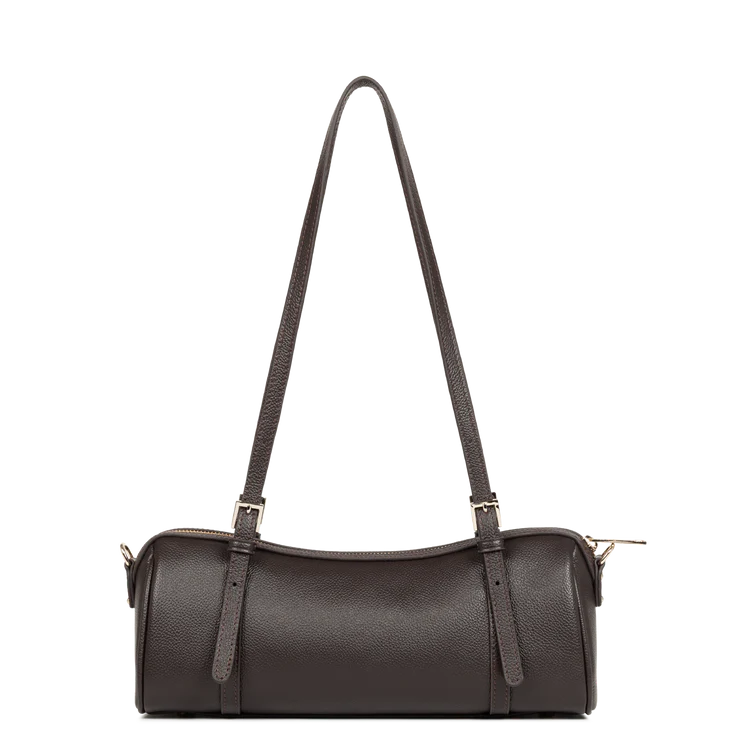 Sac rectangle long en cuir marron Milano Ana Lancaster 547-113