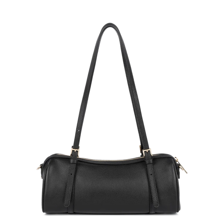 Sac rectangle long en cuir noir Milano Ana Lancaster 547-113