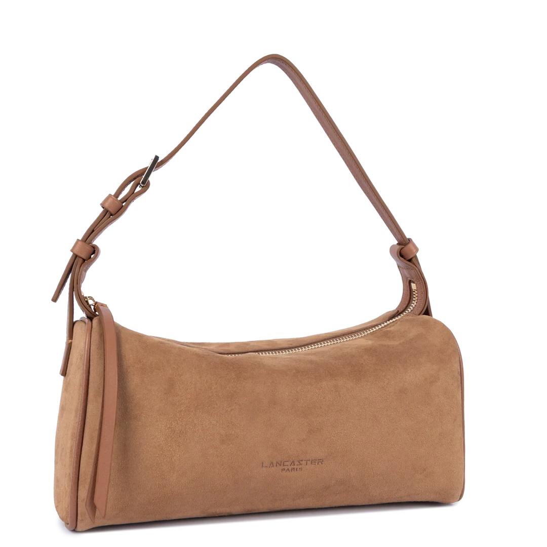 Sac rectangle Suede en velours camel Lancaster 530-55