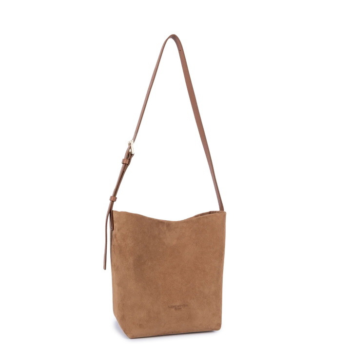 Sac seau Suede en velours camel Lancaster 530-56