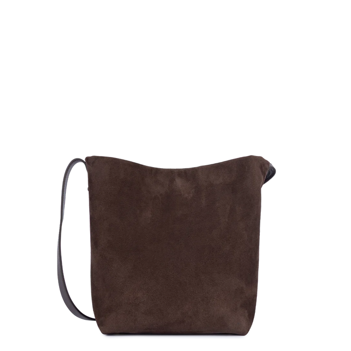 Sac seau Suede en velours marron Lancaster 530-56