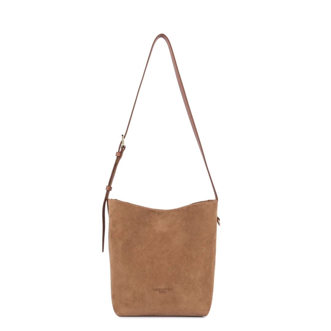 Sac seau Suede en velours camel Lancaster 530-56