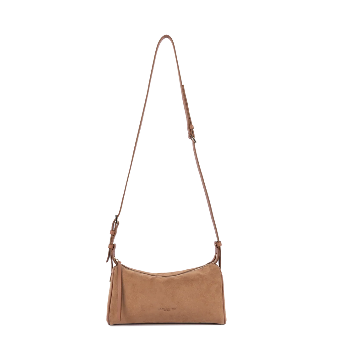 Sac rectangle Suede en velours camel Lancaster 530-55