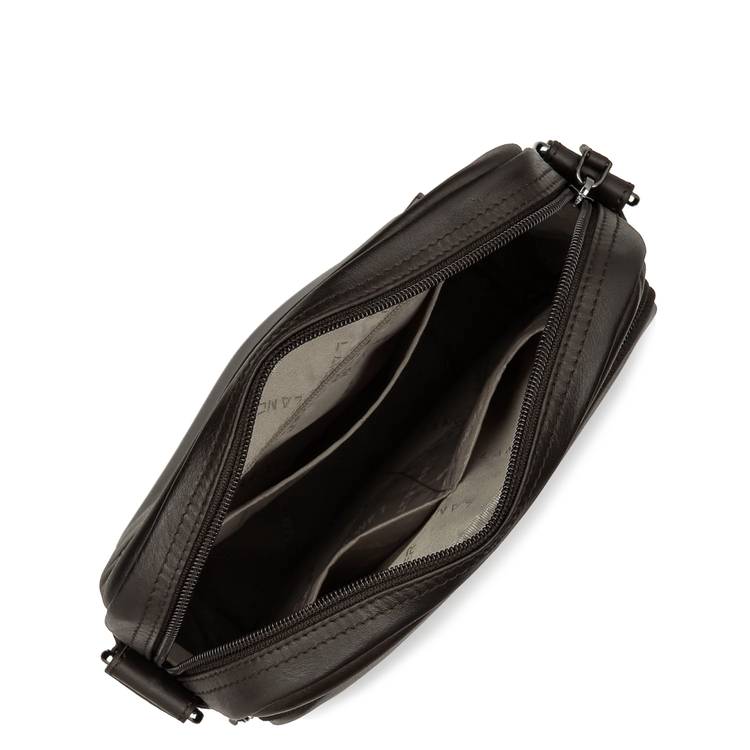 Sacoche en cuir marron Lancaster 320-12 pour hommes
