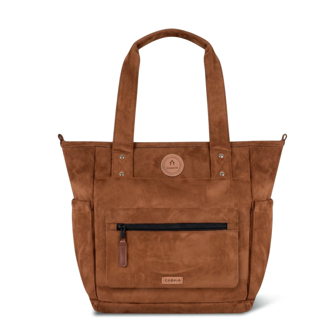 Tote bag marron en velour Winnipeg Cabaia