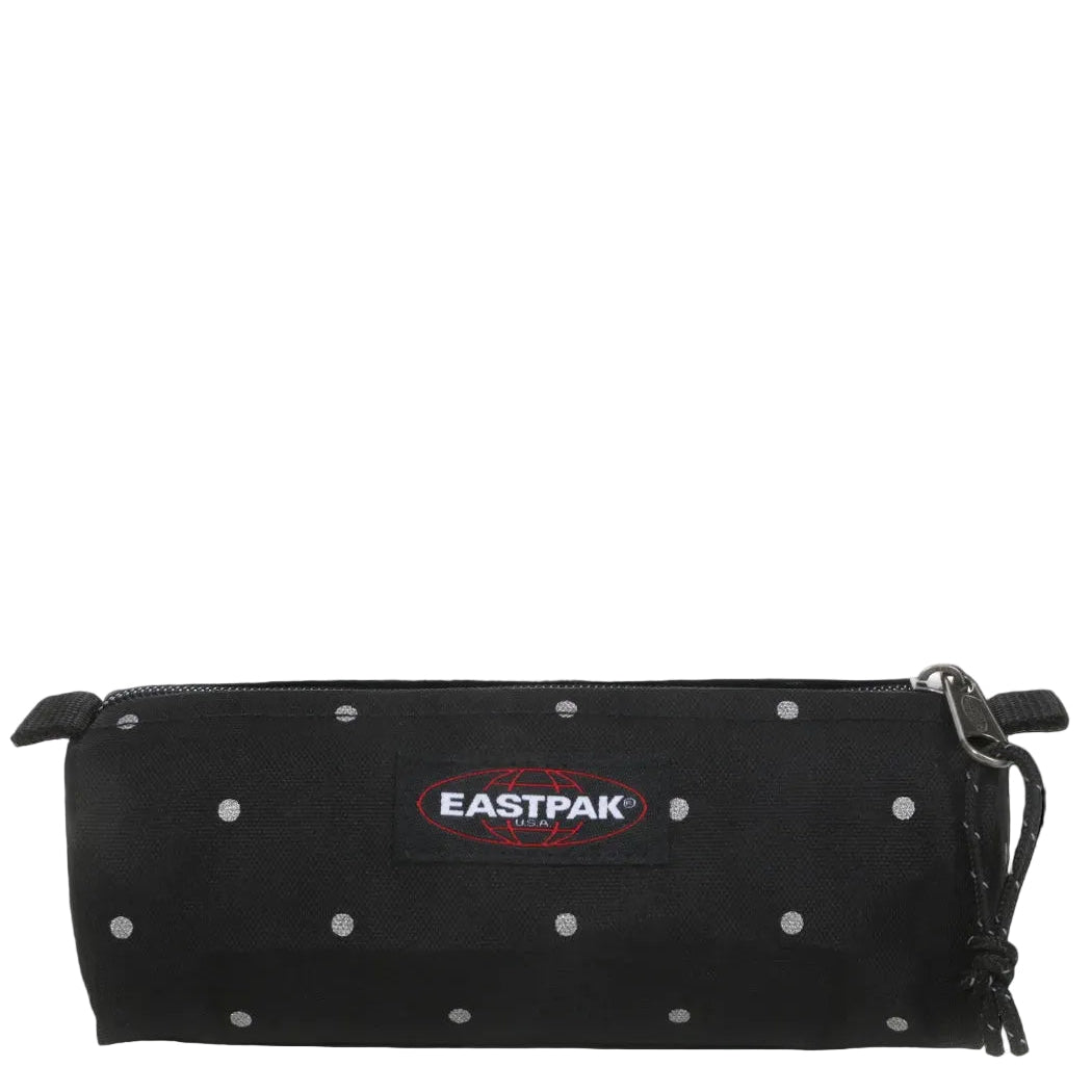 Trousse scolaire noire à pois argenté Dots Silver Black Eatspak