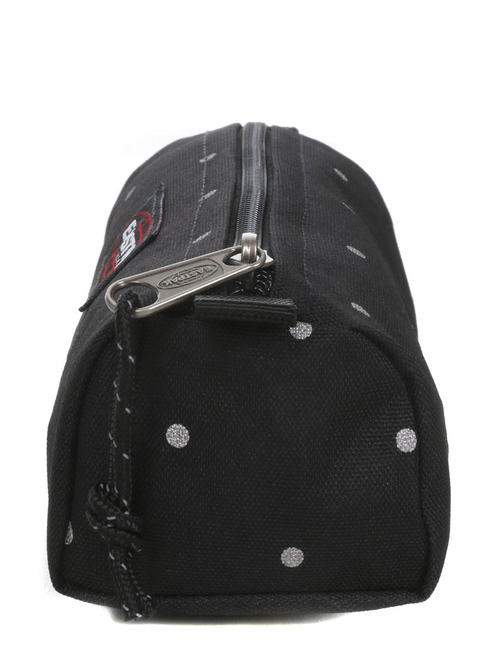 Trousse scolaire noire à pois argenté Dots Silver Black Eatspak